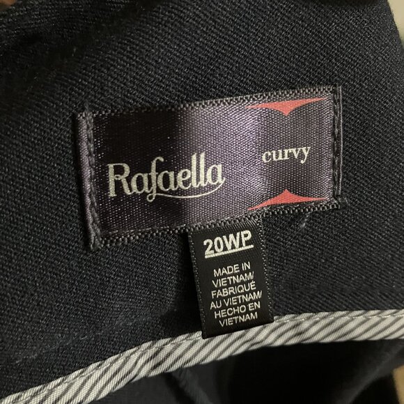Rafaella Curvy 20WP Womens Navy Pants With Defined Waist NEW - Picture 4 of 5